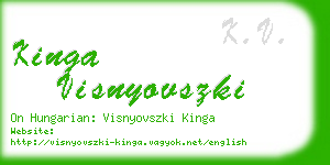 kinga visnyovszki business card